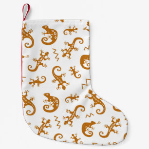 Petite Chaussette De Noël Lizards et caméléons motif sans soudure