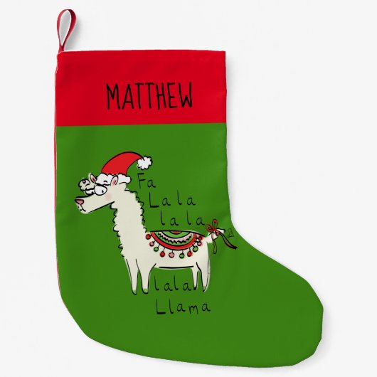 Petite Chaussette De Noël Llama Christmas Enfants mignonne Drôle (Devant)