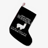 Petite Chaussette De Noël Llama Gift| Les gens devraient sérieusement (Devant (Accrochage))