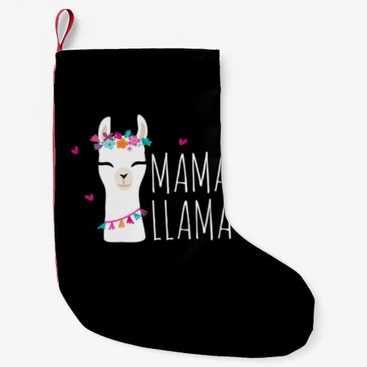 Petite Chaussette De Noël Llama Gift| Mama Llama (Devant)