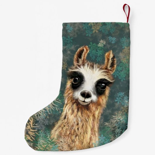 Petite Chaussette De Noël Llama pour bébé curieux - mignonne (Dos)