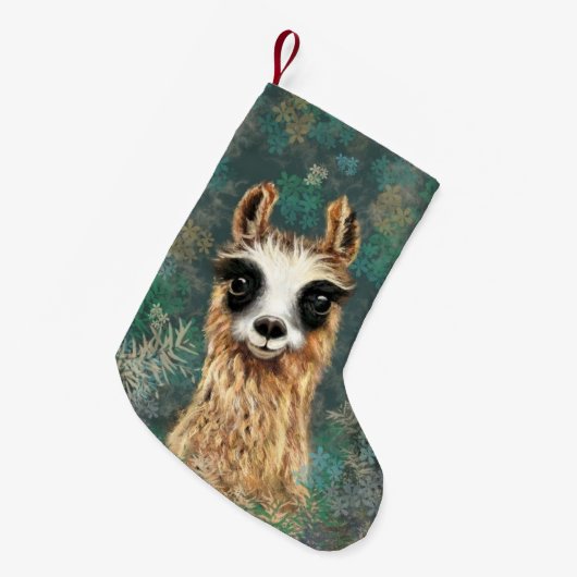 Petite Chaussette De Noël Llama pour bébé curieux - mignonne (Devant (Accrochage))