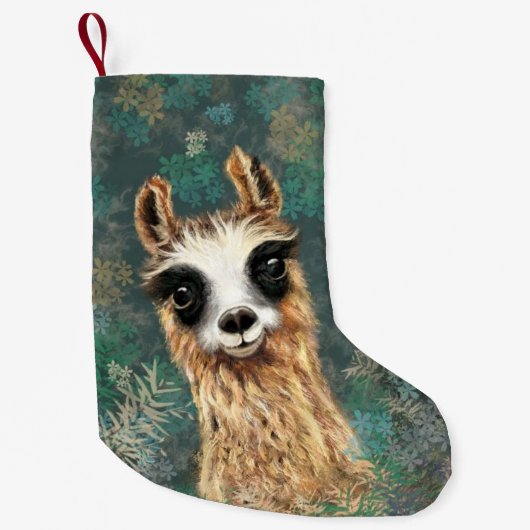 Petite Chaussette De Noël Llama pour bébé curieux - mignonne (Devant)