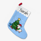 Petite Chaussette De Noël Llamadays heureux (Devant (Accrochage))