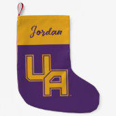 Petite Chaussette De Noël Logo de l'Université d'Albany Initials (Devant)