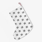 Petite Chaussette De Noël Logo simple à répéter | Blanc (Dos (Accrochage))