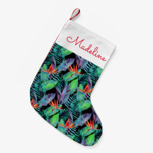 Petite Chaussette De Noël L'oiseau d'aquarelle du paradis   ajoutent votre
