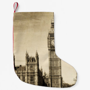 Petite Chaussette De Noël Londres Big Ben : Vintage View