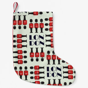 Petite Chaussette De Noël Londres, soldats, motif sans soudure