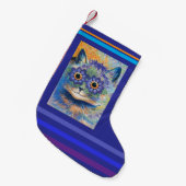 Petite Chaussette De Noël Louis Wain, Cat with Daisy Eyes, (Devant (Accrochage))