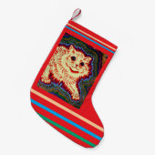 Petite Chaussette De Noël Louis Wain, Chat Électrique (Devant (Accrochage))