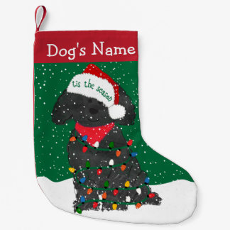 Petite Chaussette De Noël Lumières de Noël personnalisées Labradoodle