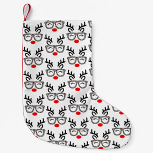 Petite Chaussette De Noël Lunettes de léopard de renne de Noël Vacances