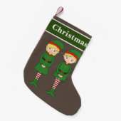 Petite Chaussette De Noël Lutins de Noël (Devant (Accrochage))
