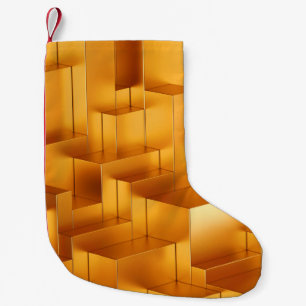 Petite Chaussette De Noël Luxe doré formes géométrique sans couture motif
