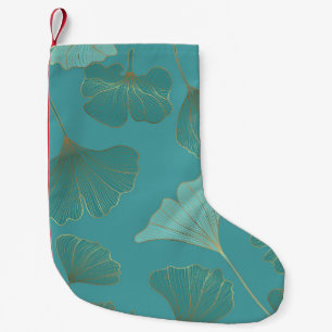 Petite Chaussette De Noël Luxueux or Ginkgo, papier peint vintage.