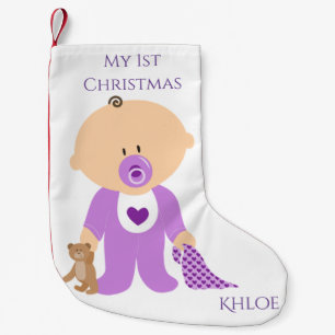 Petite Chaussette De Noël Ma 1ère garderie de Noël personnalisée