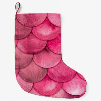 Petite Chaussette De Noël Magic Sirène Couleur rose pâle Échelles Aquarelle