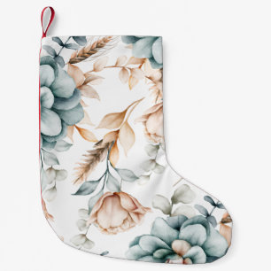 Petite Chaussette De Noël Magnifique motif floral sans couture avec vintage
