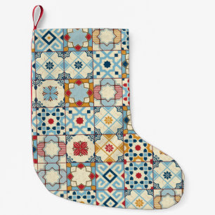 Petite Chaussette De Noël Magnifique sans couture motif blanc coloré marocai