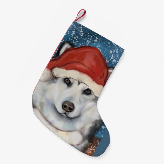 Petite Chaussette De Noël Malamute d'Alaska (Devant (Accrochage))