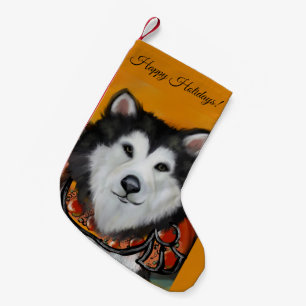 Petite Chaussette De Noël Malamute d'Alaska