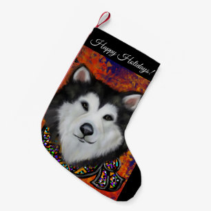 Petite Chaussette De Noël Malamute d'Alaska