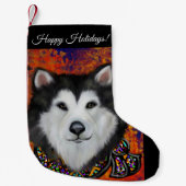 Petite Chaussette De Noël Malamute d'Alaska (Devant)