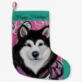 Petite Chaussette De Noël Malamute d'Alaska (Devant)