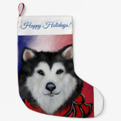 Petite Chaussette De Noël Malamute d'Alaska (Devant)