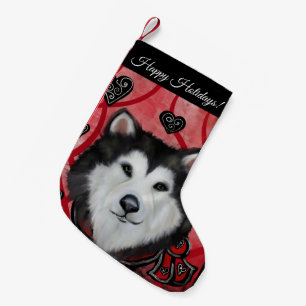 Petite Chaussette De Noël Malamute d'Alaska