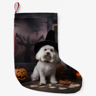 Petite Chaussette De Noël Maltais Citrouille Halloween effroi