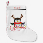 Petite Chaussette De Noël Manchot de Noël (Devant)