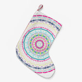 Petite Chaussette De Noël mandala coloré (Devant (Accrochage))