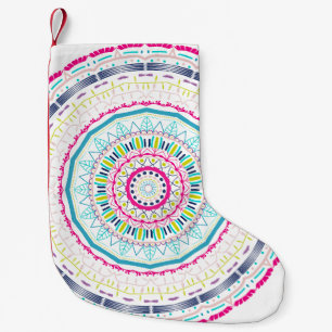 Petite Chaussette De Noël mandala coloré