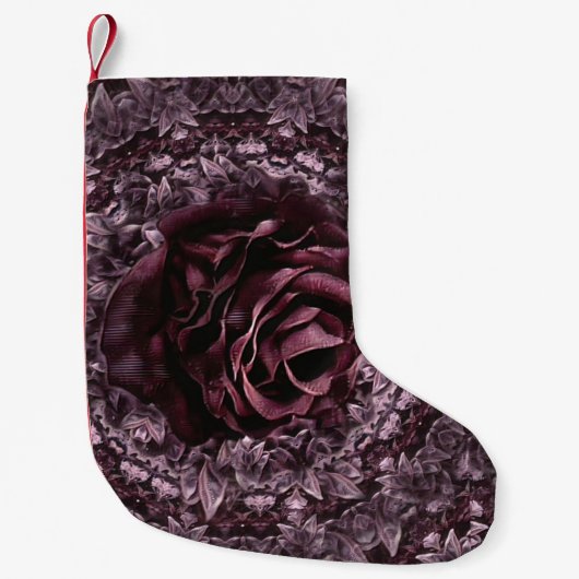 Petite Chaussette De Noël Mandala de rose  (Devant)