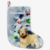 Petite Chaussette De Noël Manteau doux Wheaten Terrier Noël (Devant)