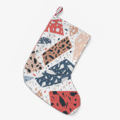 Petite Chaussette De Noël Marbre sol Terrazzo sans couture motif dessinée à  (Devant (Accrochage))