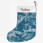 Petite Chaussette De Noël Marbre turquoise (Dos)