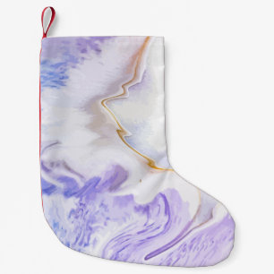 Petite Chaussette De Noël marbre violet Abstrait