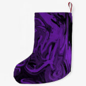 Petite Chaussette De Noël Marbre violet et noir poli (Dos)