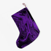 Petite Chaussette De Noël Marbre violet et noir poli (Dos (Accrochage))