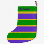 Petite Chaussette De Noël Mardi Gras Stripes (Dos)