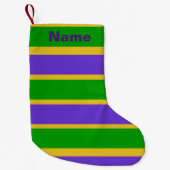 Petite Chaussette De Noël Mardi Gras Stripes (Devant)