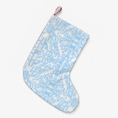 Petite Chaussette De Noël Marée Azur Céleste (Devant (Accrochage))