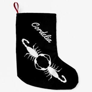 Petite Chaussette De Noël Mariage blanc gothique Scorpions Nom personnalisé