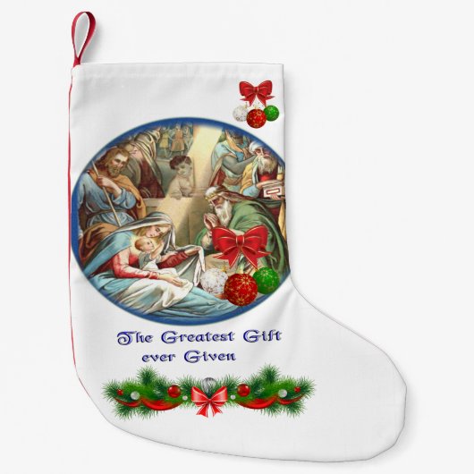 Petite Chaussette De Noël Marie Mère (Devant)