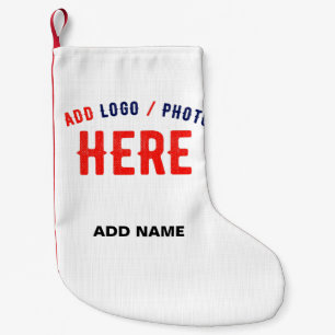 PETITE CHAUSSETTE DE NOËL MARQUE BLANCHE MODERNE ET PERSONNALISABLE VÉRIFIÉE