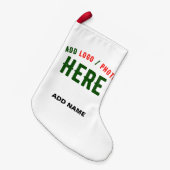 PETITE CHAUSSETTE DE NOËL MARQUE BLANCHE MODERNE ET PERSONNALISABLE VÉRIFIÉE (Devant (Accrochage))