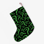 Petite Chaussette De Noël Marque d'interrogation verte (Dos (Accrochage))